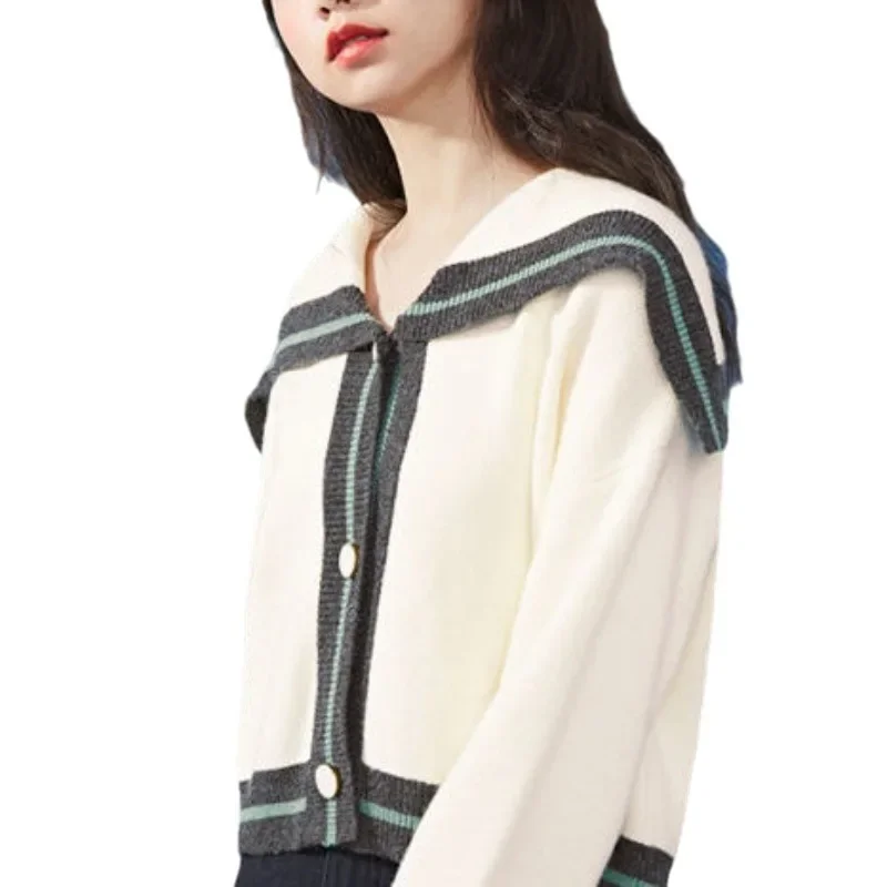Винтажный осенний новый женский вязаный кардиган 2024 утепленный модный