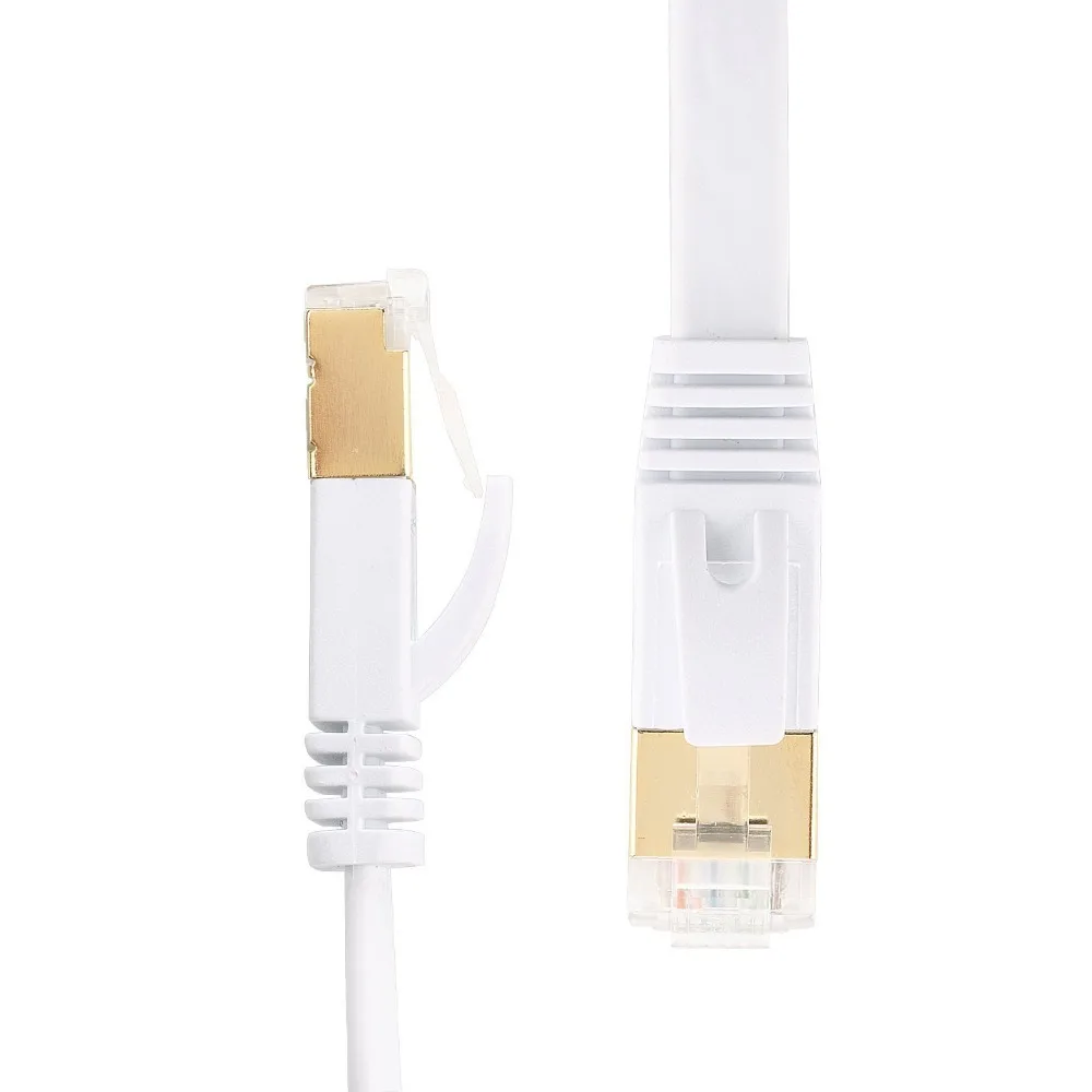 

58144 Cat7 Ethernet плоский Соединительный сетевой кабель, afgescherкругл (Stp) Met Snagless Rj45 Разъемы-Wit