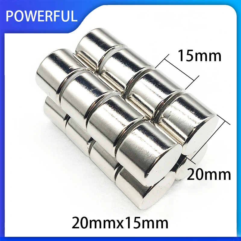 

1~20PCS 20x15mm Strong Neodymium Magnets 20mm x 15mm NdFeB Round Super Powerful Magnets Ultra Strong Permanent Magnetic Disc