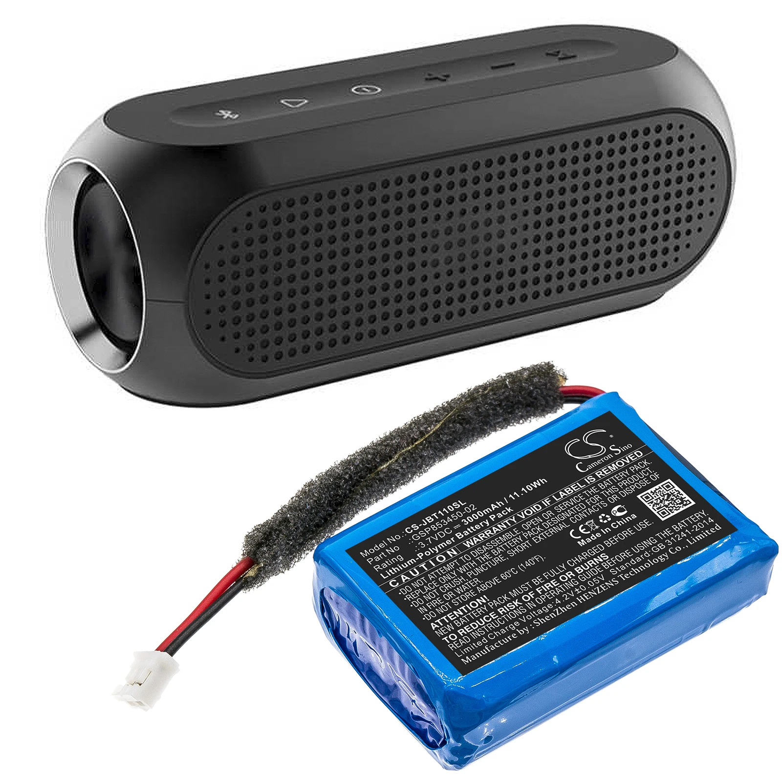

CS 3000mAh Battery For JBL GSP853450-02 Turbo
