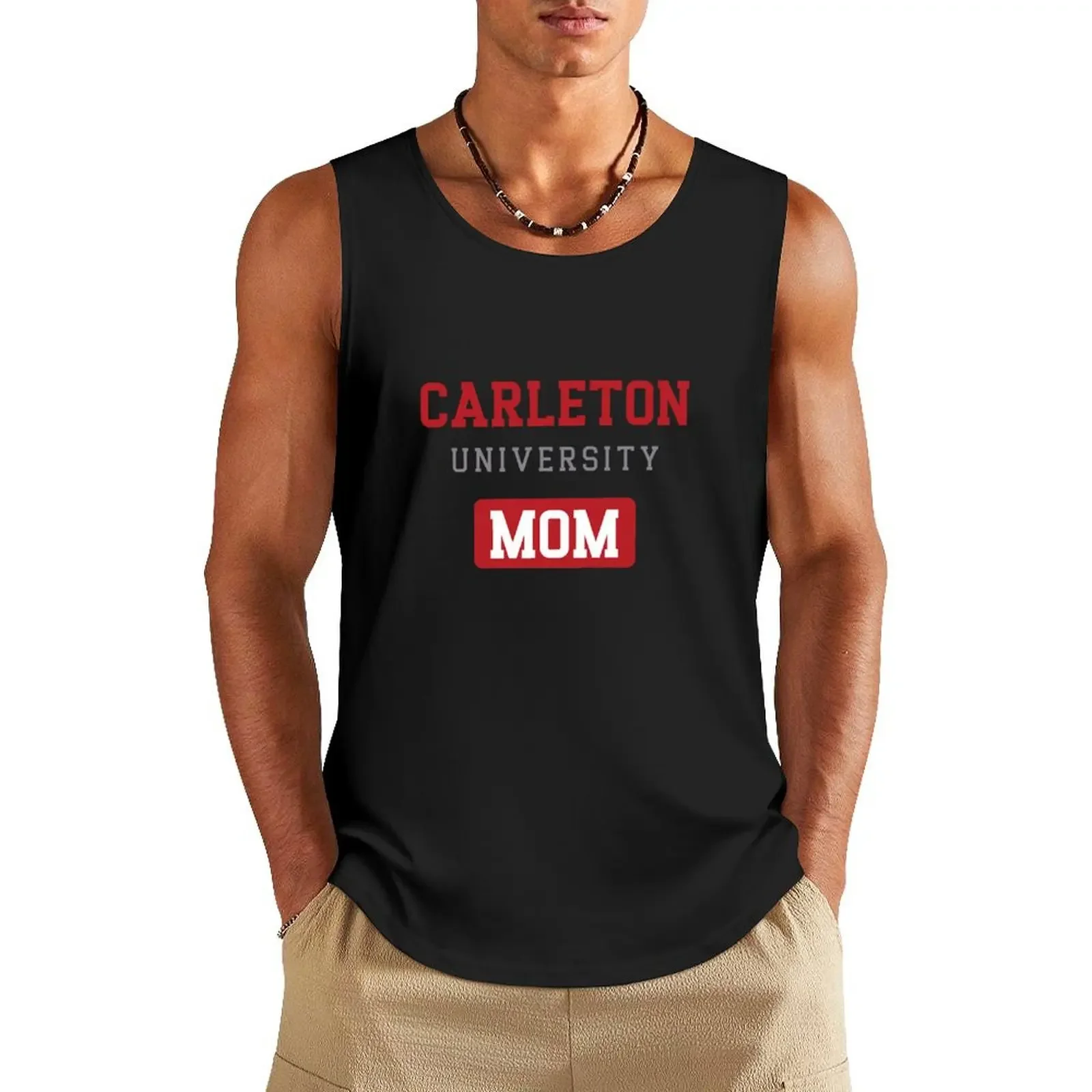 Carleton University Mom Design Майка одежда для мужчин бодибилдинг мужская спортивная