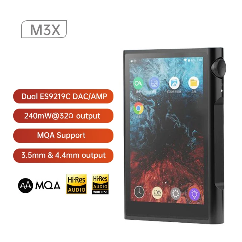 SHANLING M3X MQA плеер Bluetooth Dual ES9219C DAC/AMP DSD256 32 бит/384 кГц портативный музыкальный высокого