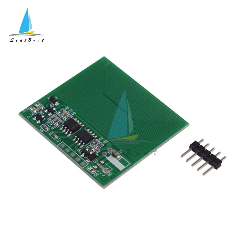 

Модуль считывания карт RFID 3,3-5 В, 125 кГц, встроенная антенна, радиочастотный модуль UART с последовательным выходом, Super RDM6300 для идентификационных карт низкой частоты