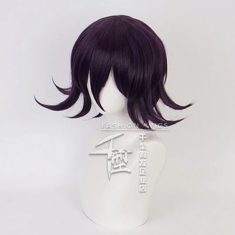 Anime Danganronpa V3 Killing Harmony Ouma Kokichi Short Wig Cosplay Costume Dangan Ronpa Heat Resistant Synthetic Hair+ Cap