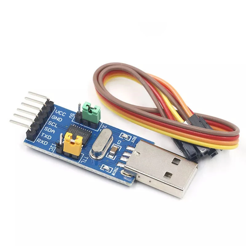 

CH341T 2 in 1 module 3.3V 5V USB to I2C IIC UART USB to TTL single-chip serial port downloader