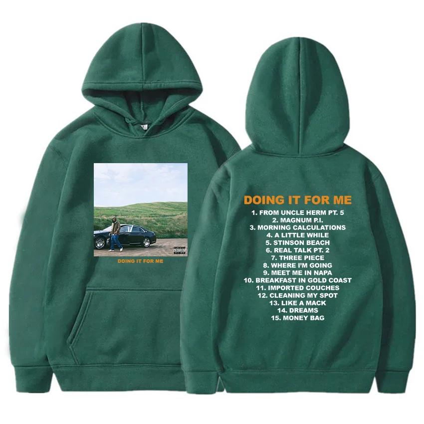 Толстовка мужская с длинным рукавом и графическим принтом в стиле хип-хоп