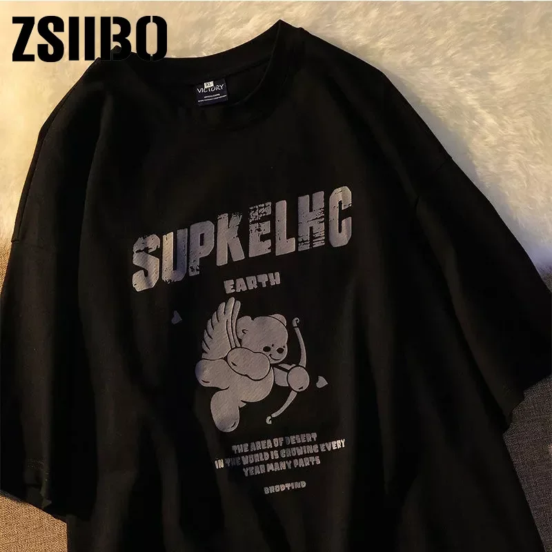 

2022NEW Japanese anime Titan T-shirt large size short sleeve loose streetwear tee Harajuku women clothing clothes vintage cotton