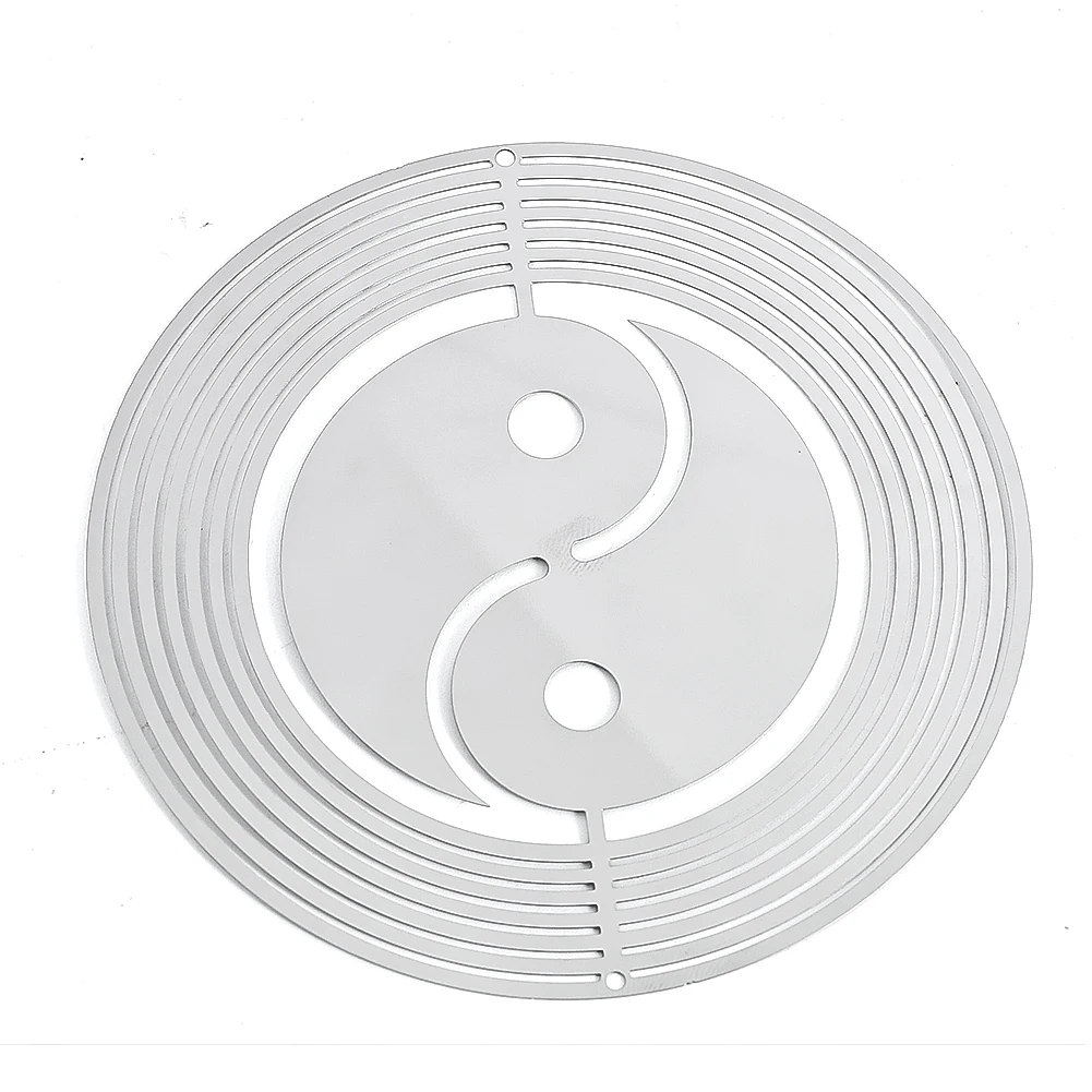 1 шт. Лазерная Гравировка 3D кулон для Тай Чи зеркальный вращающийся ветер Спиннер