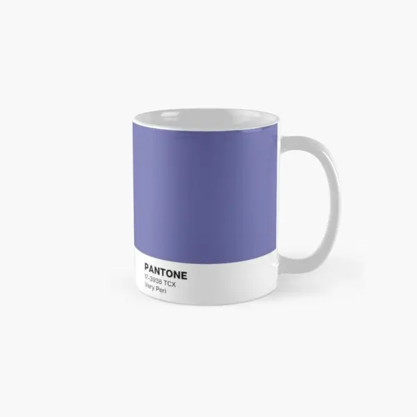 

Pantone Very Peri Classic Mug Tea Printed Picture Design Handle Round Gifts Cup Photo Coffee Drinkware Simple Image