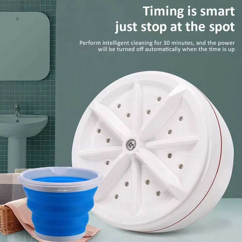 

Ultrasonic Washing Machine Portable Turbo Washing Machine USB Powered Removes Dirt Washer Clothing Cleaning Tool