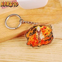 anime naruto keychain uchiha sasuke itachi cartoon figure acrylic keyring holde for car bag pendant accessories jewelry gift