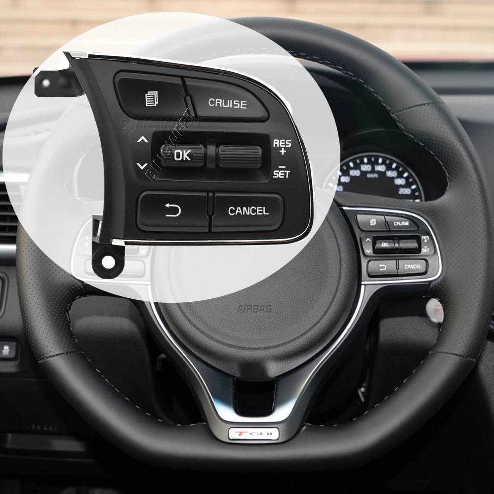 

BINGWFPT для Kia K5 2016 2017 2018, кнопка круиза на руле, автомобильные аксессуары, правая кнопка, переключатель