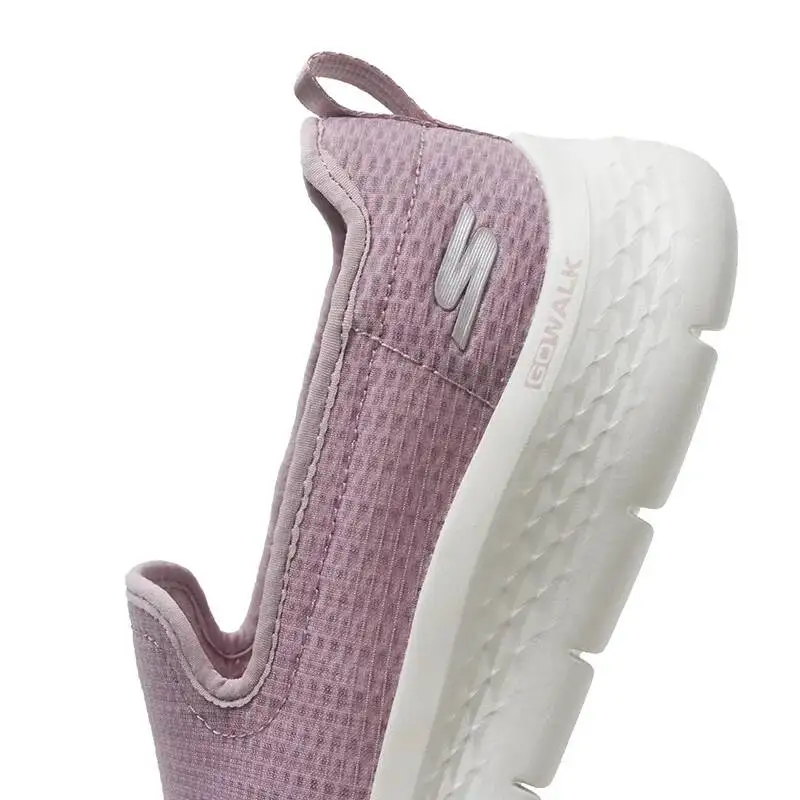 Женские прогулочные туфли Skechers без шнуровки, цвета маво, из трикотажной сетки, с легкой амортизацией и поддержкой свода стопы, удобные повседневные лоферы, кроссовки 124847-MVE (art.: 3920dbed45431) - 3920dbed45431