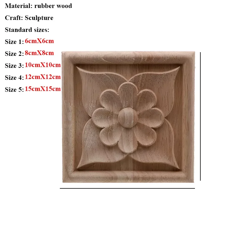 

Цветочная резьба по дереву, аппликации из натурального дерева для мебели, шкафа, неокрашенные деревянные молдинги, наклейка, декоративные ф...
