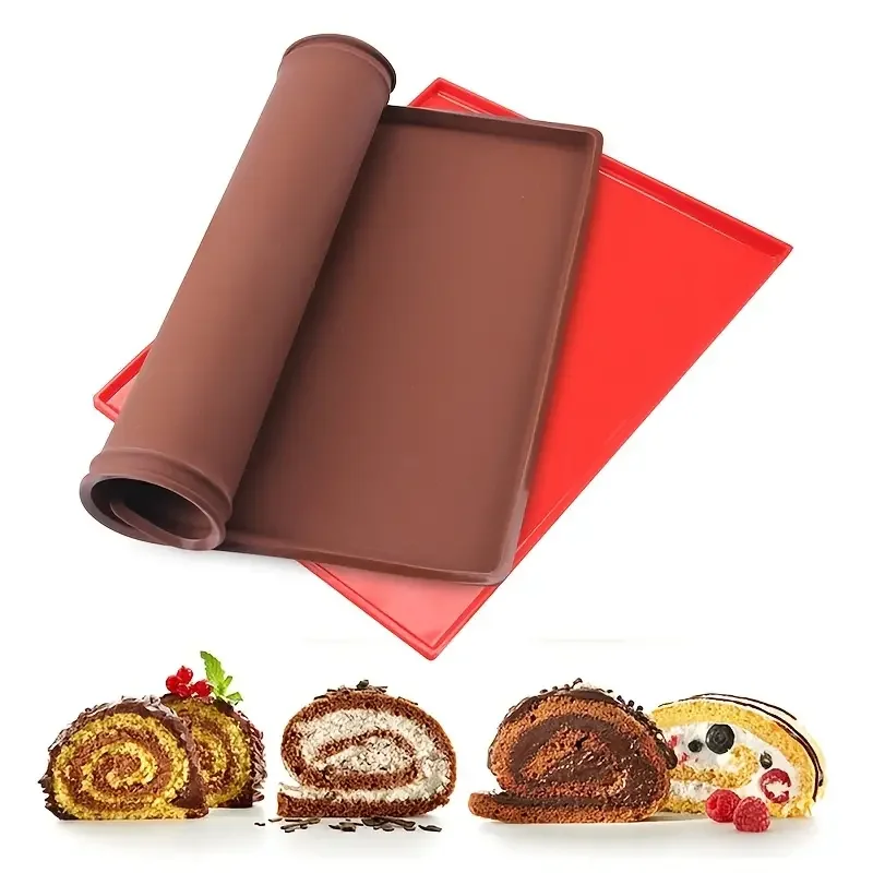 

Silicone baking tray, Swiss cake roll pad, cake tray, baking tray pad, non stick baking tool, high-temperature resistant oven