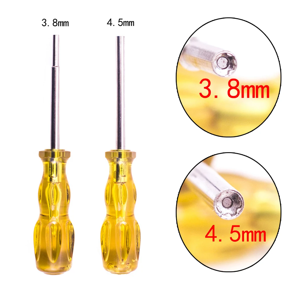 

1pc Screwdriver Chromium Vanadium Alloy Steel Plastic 3.8/4.5mm For NES SNES N64 GameBoy SEGA Hand Tools Screwdrivers Nutdrivers