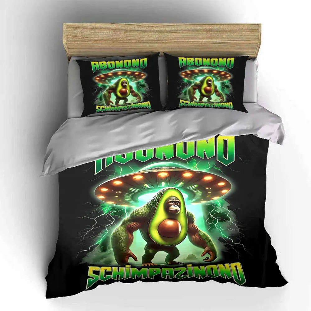 Набор постельного белья Avocado Alien Fun Decor Set – мягкий и комфортный комплект, включающий 1 пододеяльник и 2 наволочки, подарок (art.: 3920dad6bb7a9) - 3920dad6bb7a9