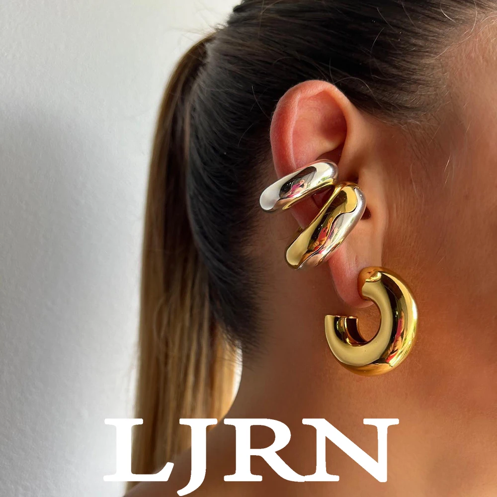 

Новинка 2023, французские серьги из нержавеющей стали для женщин и девушек, металлические винтажные минималистичные позолоченные серьги-клипсы, элегантные аксессуары, ювелирные изделия в подарок