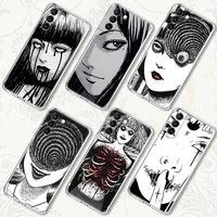 japanese manga horror comic tomie transparent case for samsung galaxy s22 s21 s20 fe s 22 ultra s10 s9 plus 5g phone cover coque