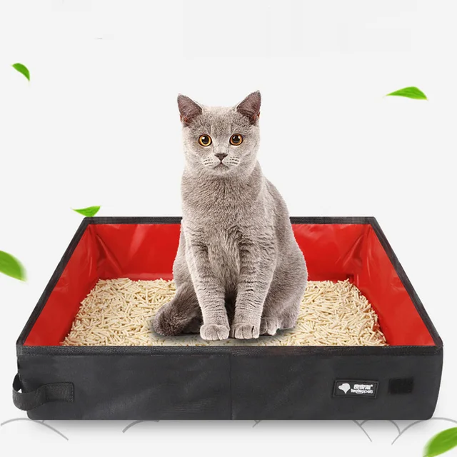 Portable Folding Travel Pet Litter Box Dog Toilet Tray Folding Cat Litter Potty Waterproof Outdoor Foldable Cat Litter Box 6