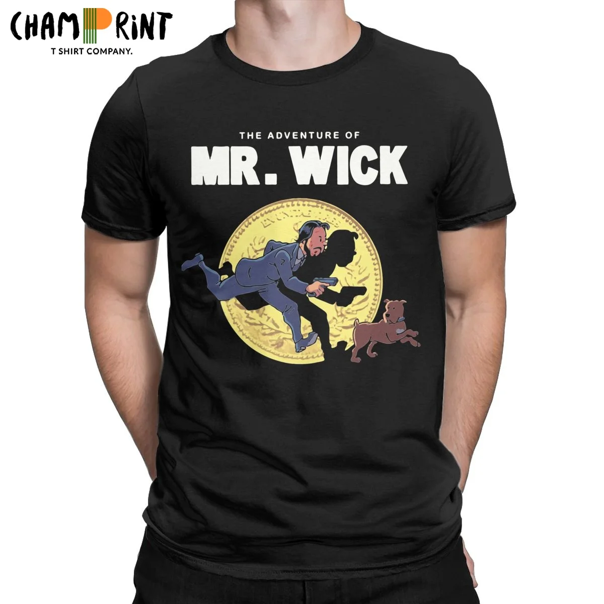

Cool John Wick The Movies T-Shirt for Men Round Neck Pure Cotton T Shirt Short Sleeve Tees Graphic Clothes