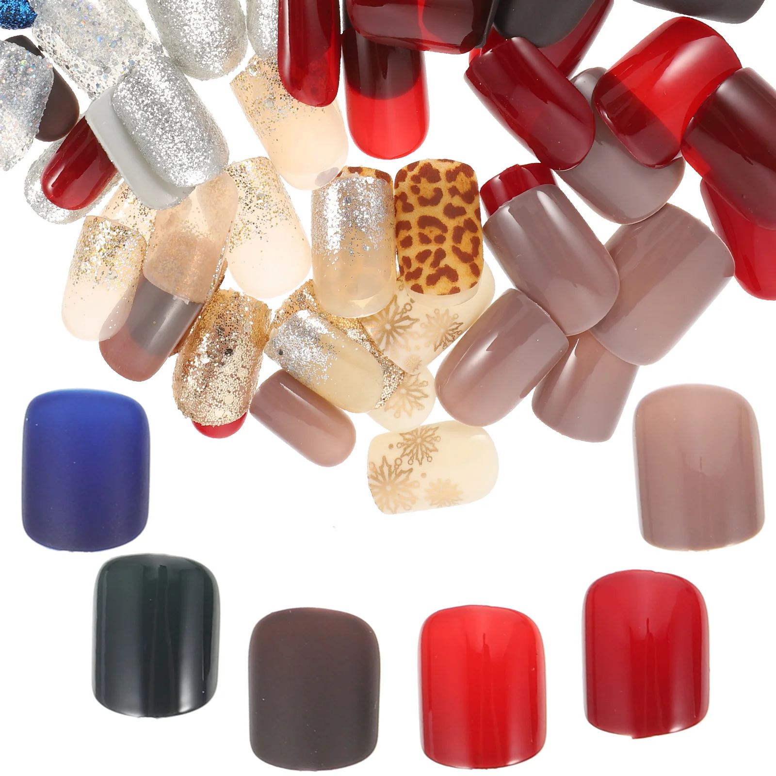 

Nails Fake Nailfalse Women Short Wearable Decor Girl Fingernails Decors Decorations