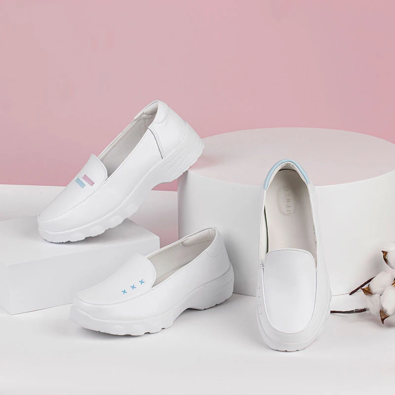 

Нескользящие кроссовки для медсестер, белые рабочие кроссовки для женщин, больничные сверхлегкие женские и мужские удобные медицинские туфли, 8904