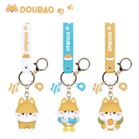 cartoon genuine various shapes shiba inu keychain car key chain cute doll keyrings bag pendant key ring gifts for boys and girls