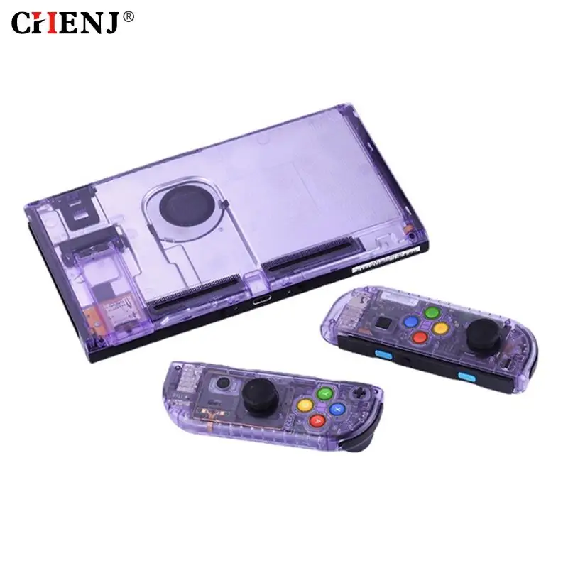 

DIY Replacement Housing Shell Cover Transparent Purple Case Set For NS Switch Console Right Left Joy-Con Switch Game Accessories