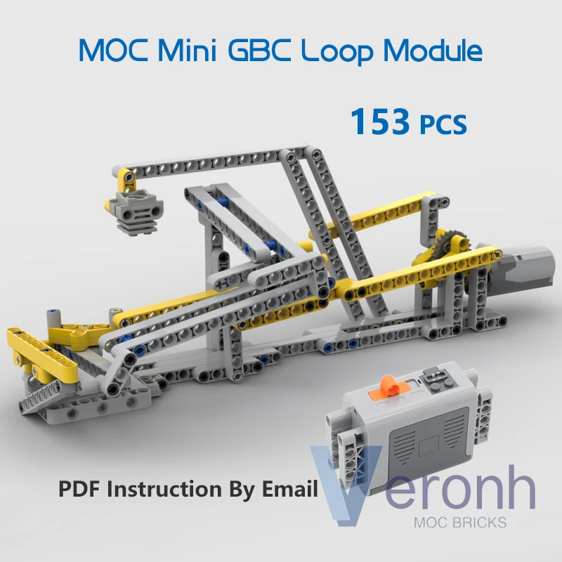 

153 PCS High-tech Mini GBC Loop Module MOC Building Blocks Great Ball Contraption with PF Electric Assembly Bricks Kid Toys Gift