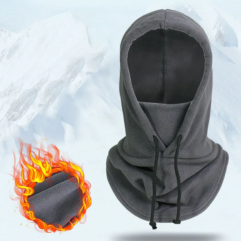 New Men Winter Outdoor Riding Warm Windproof Cold Proof Bicycle Cap Women Sport Thermal Velvet Thickened Ski Bib Padded Hood Hat