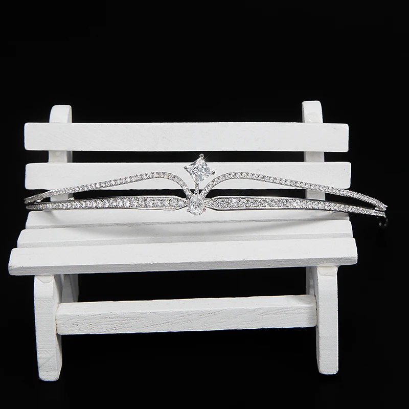 Простые Искрящиеся свадебные тиары и короны YYSUNNY для невесты Модные королевские