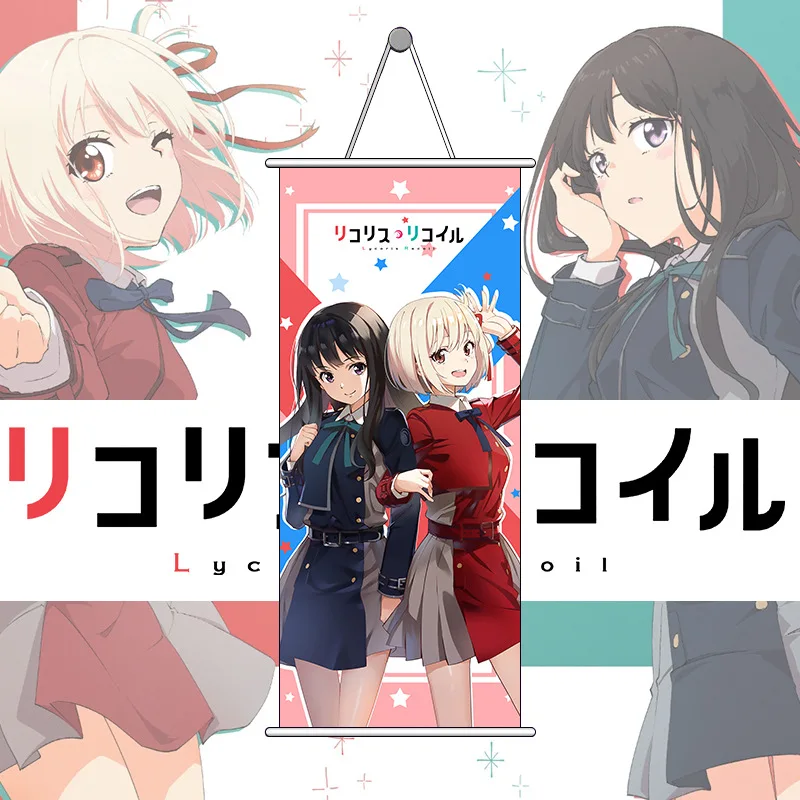 

Аниме постер Lycoris Recoil, Картина на холсте, настенные художественные принты, картина для мальчика в стиле Общежития для гостиной, спальни, дома...