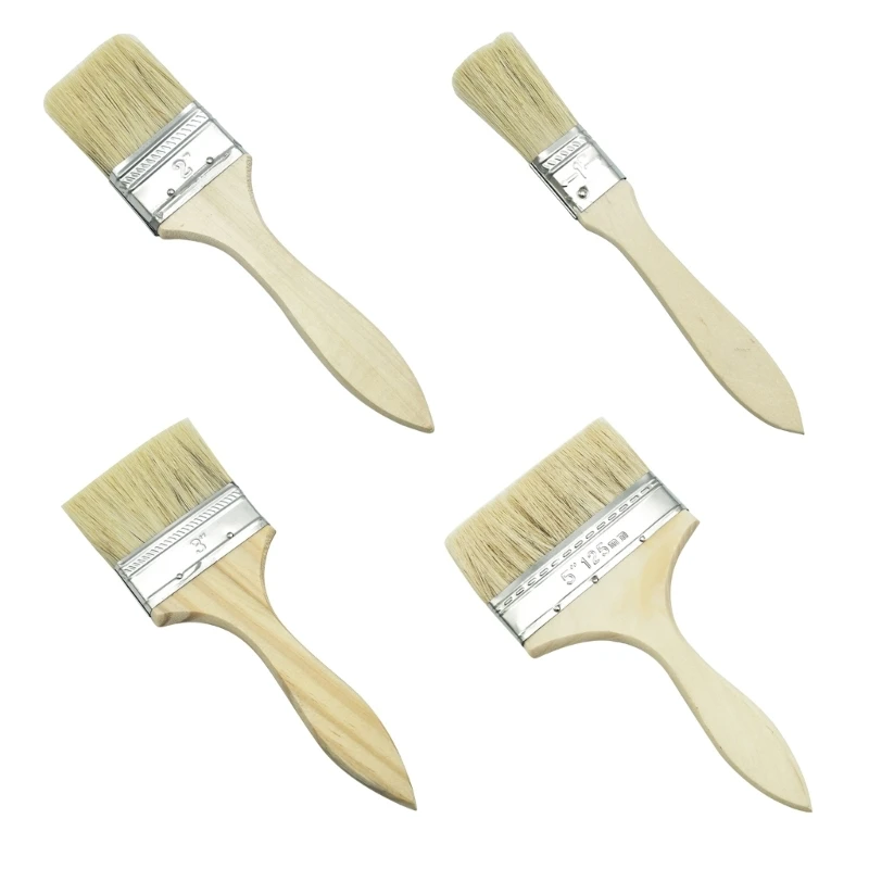 

Versatile 4 Flat Paint Brush Set for Detailing and Painting Suitable for Art and Model Making