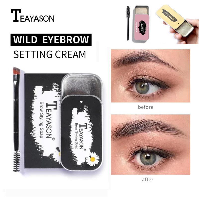 

Eyebrow Soap Wax Fluffy Eyebrows Gel Long Lasting Eyebrow Styling Makeup Brow Sculpt Lift With Brush Cosmetics Kit Wholesale