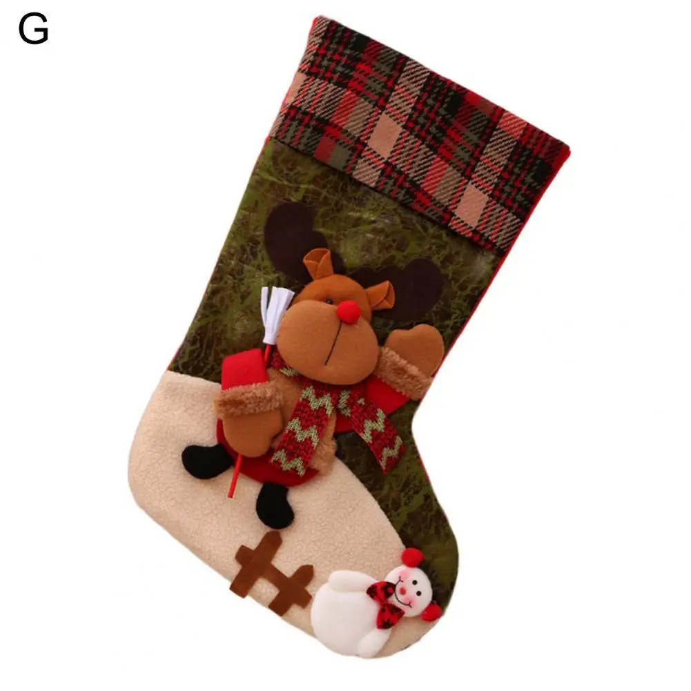 

Durable Christmas Stocking Pendant Adorable Reusable Xmas Party Decor Stocking Pendant Christmas Gift Bag Christmas Sock