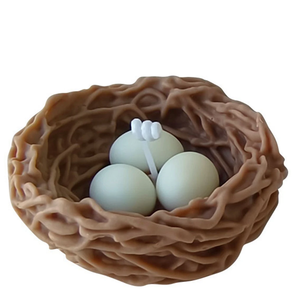 3D форма в виде птичьего гнезда милое украшение для поделок птиц силиконовая