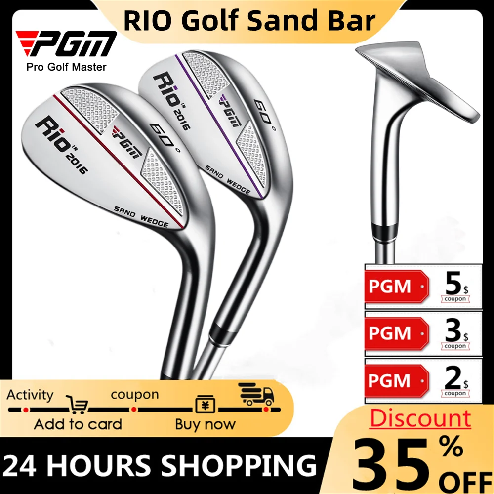 

PGM Golf Rio Wedge Golf Sand Wedge Right Hand 56/60 Degree Practice Men And Women Practice Sand Pit Shot Stainless Steel SGO01