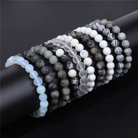 matte natural stone beads bracelet men classic beaded bracelet 8mm malachite fluorite bracelets bangle men women energy jewelry