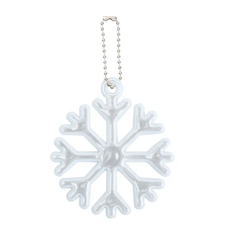 

5 шт. светоотражающий снежинка, подвеска для рюкзака ночной видимости и двусторонний брелок - аксессуар для безопасности на велосипеде