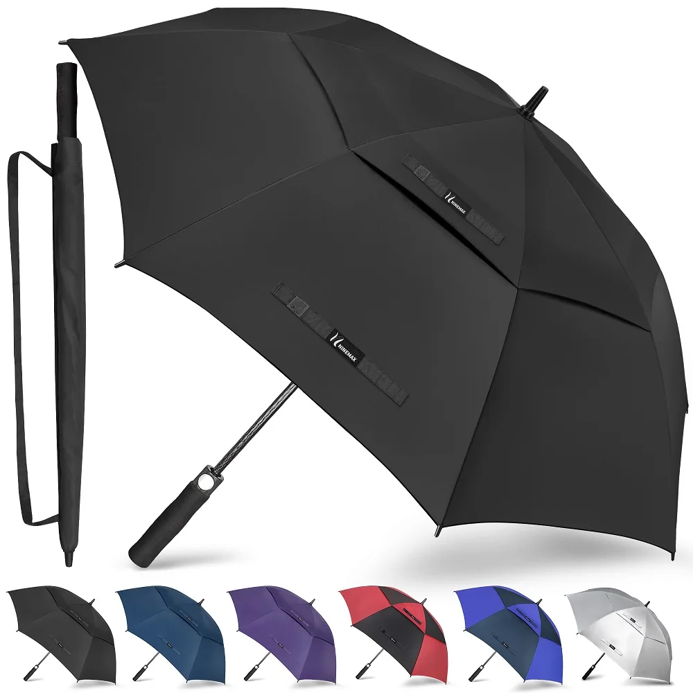 Umbrella Large 68 Inch Automatic Open Double Canopy Vented U