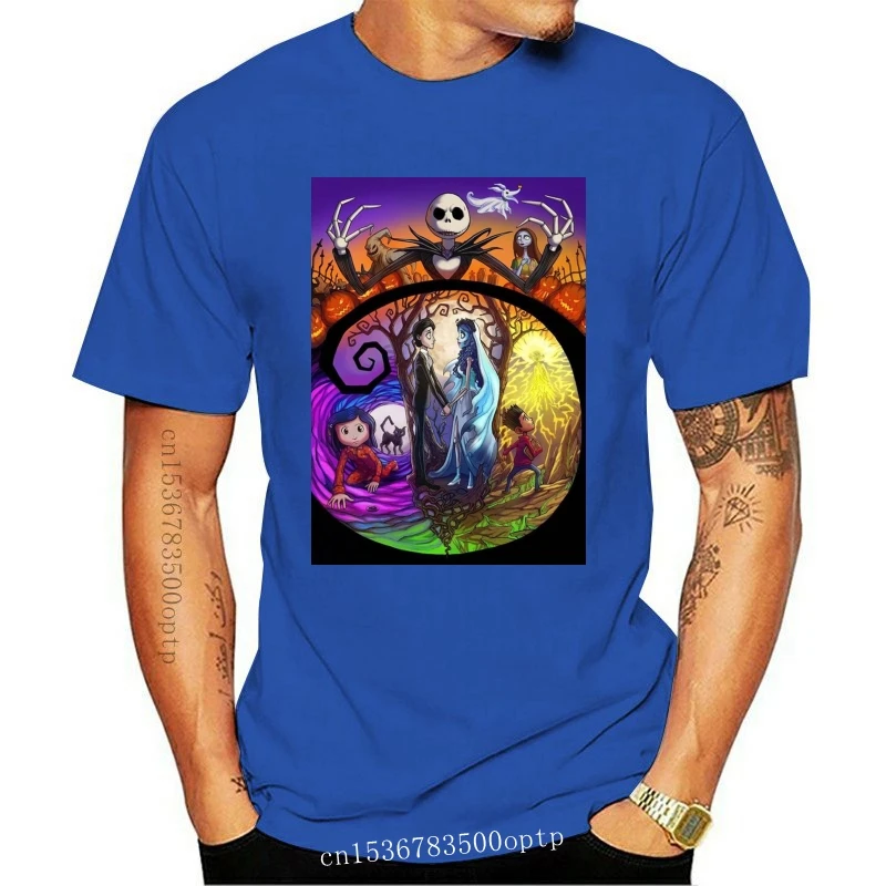

New Men T Shirt Nightmare Before Christmas Coraline Women t-shirt