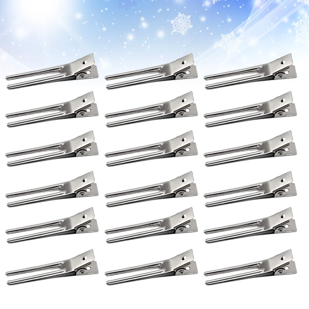 

50pcs Fork Design Clamps DIY Bang Clips Iron Hair Clips for Home Salon
