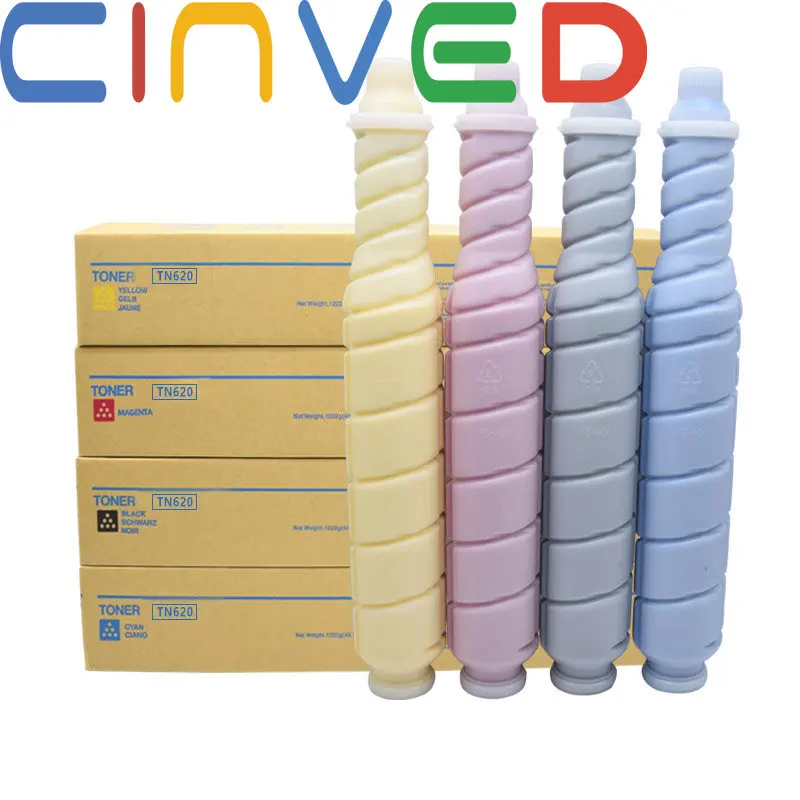 

4 шт., картридж с тонером C1070L TN620 для Konica Minolta C1060L C2060L C3070L C3060L C3070L TN-620 TN620K TN620M TN620Y TN620C
