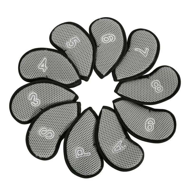 

Golf Head Covers 10PCS Embroidered Club Label Set For Irons Woods Hybrids Durable & Stylish Golf Accessories For Drivers Woods &
