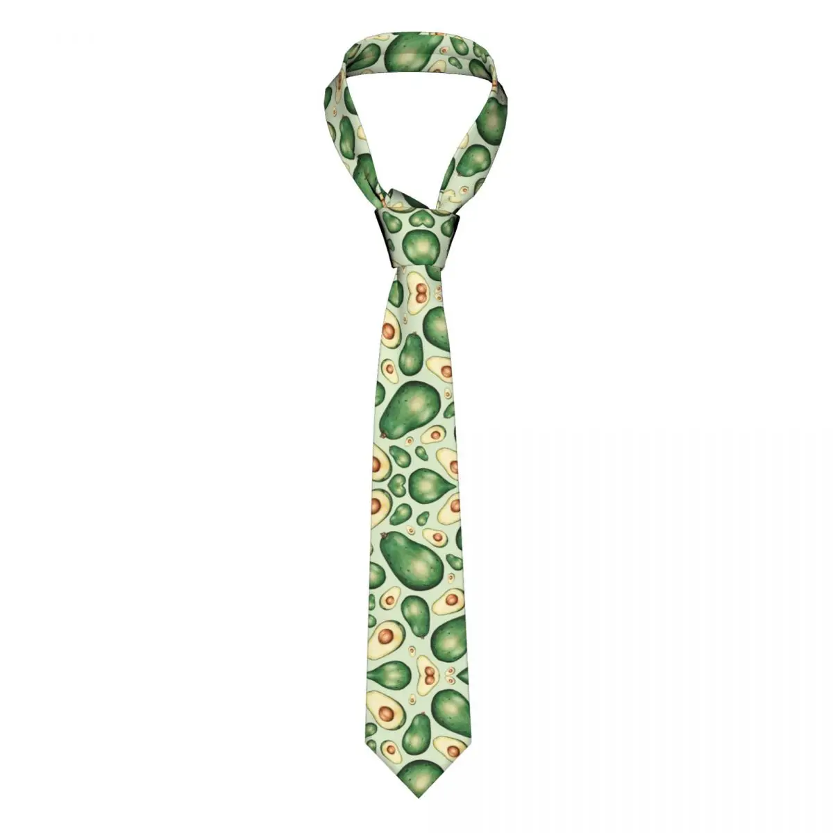 

Avocado Green Men Women Neckties Silk Polyester 8 cm Classic Fruit Neck Tie for Mens Accessories Gravatas Wedding Party
