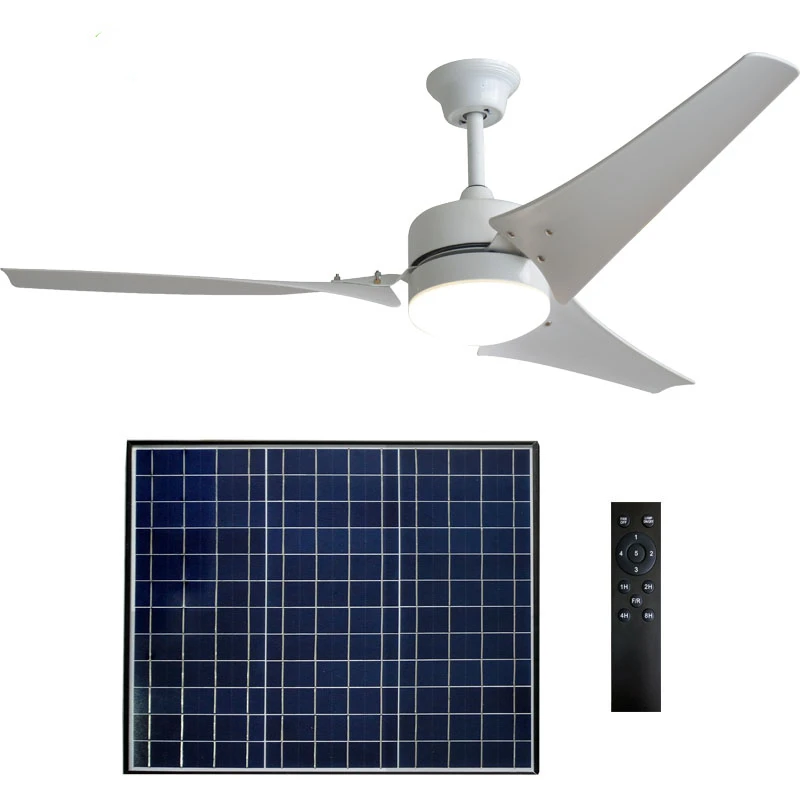 Vent tool ECO ABS solar DC ceiling fan 60 inch 40W solar panel powered solar ceiling fan