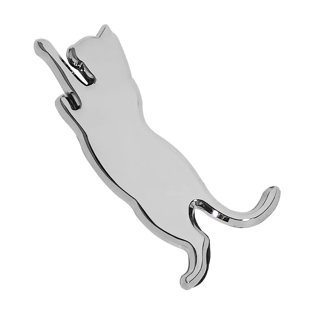 

DIYSMART 3D металлическая наклейка кот серебристого цвета