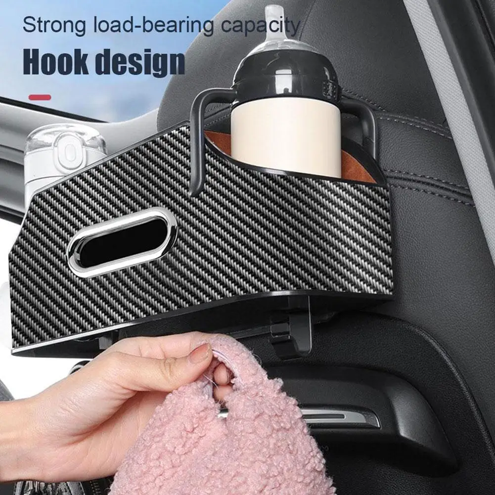 

Multifunctional Car Back Seat Car Storage Box Under Box Seat Auto Box Bag Tissue Storage Accessories Decoration Back Seat E5K4