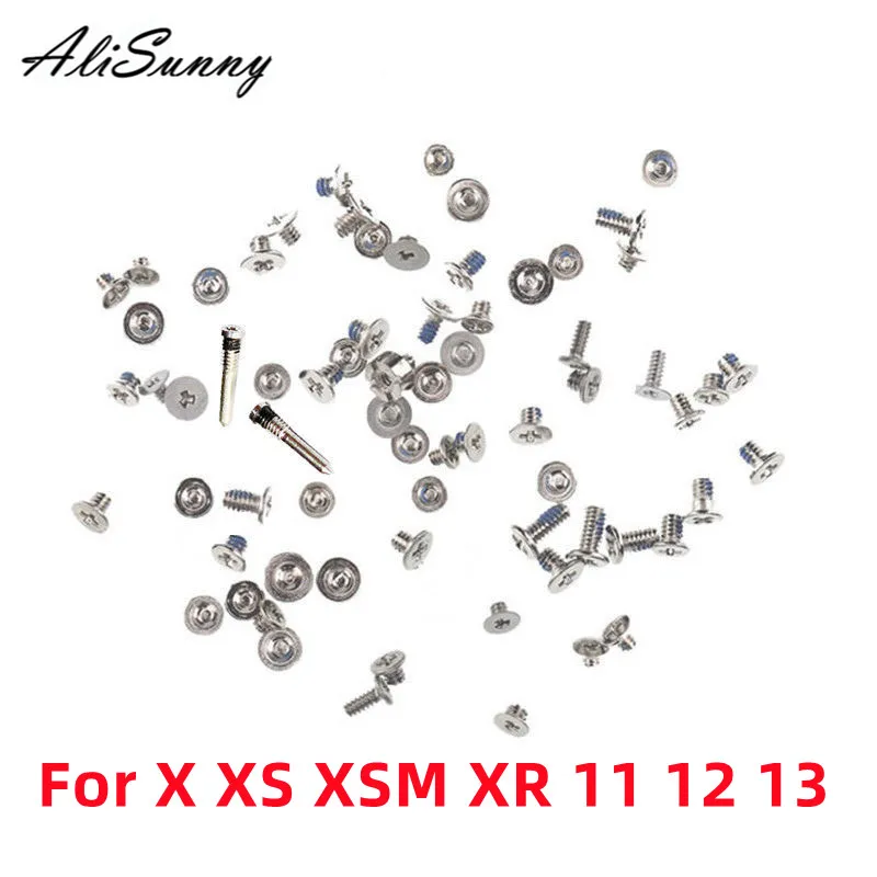 

AliSunny 1set Full Screw Set for iPhone 11 12 13 Pro Max Mini X XR XS Complete Screws Inner Kits Replacement Parts